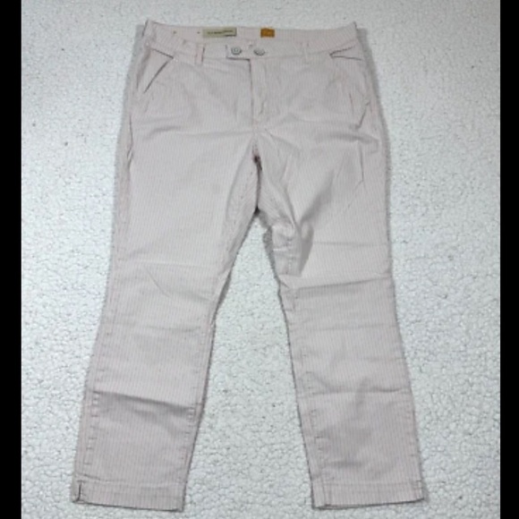 Pilcro and the Letterpress Pants - Pilcro the Letterpress Womens Pinstriped Cropped Pants Size 32 Preppy